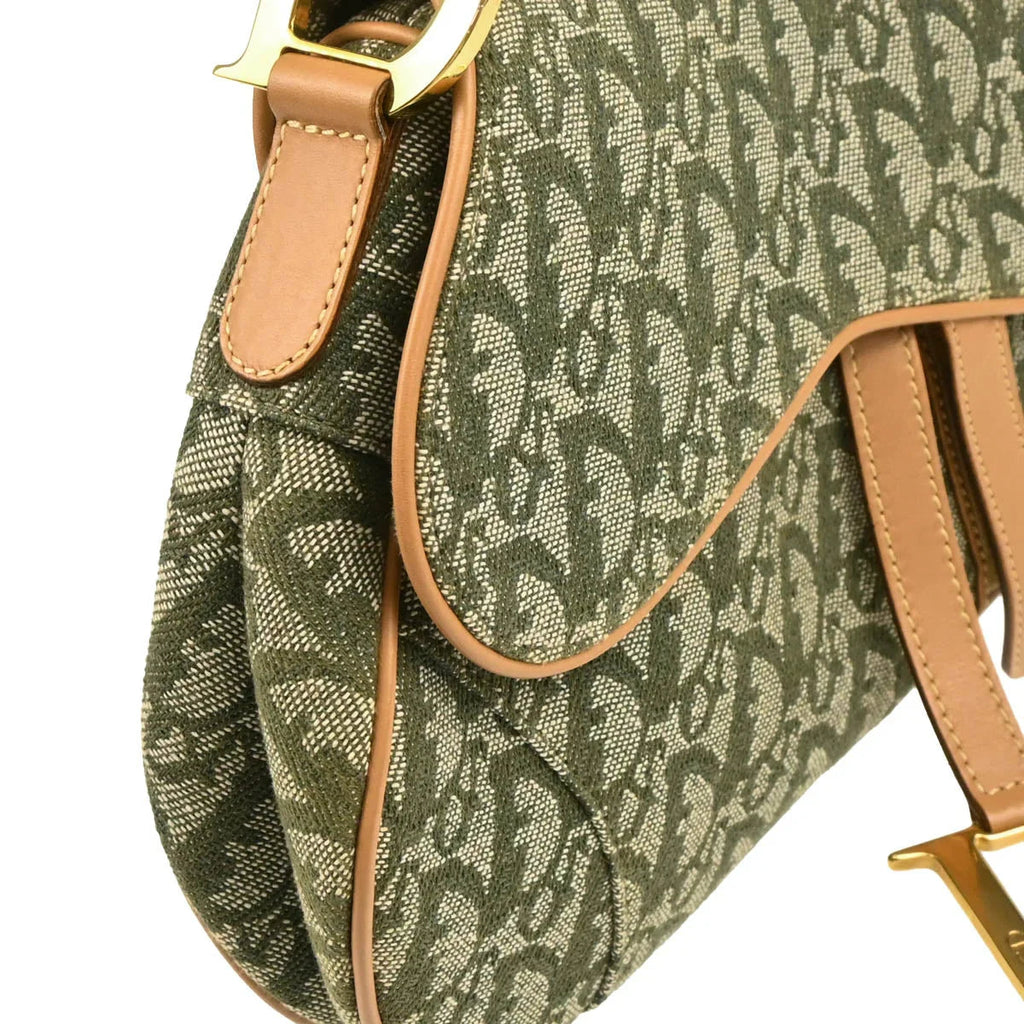 Christian Dior 2001 Green Trotter Saddle Handbag