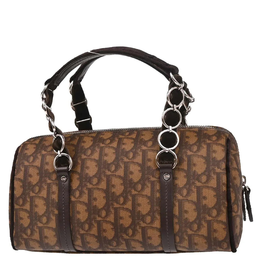 Christian Dior 2005 Brown PVC Trotter Romantic Handbag