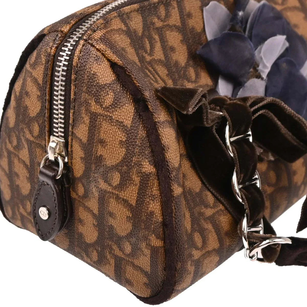 Christian Dior 2005 Brown PVC Trotter Romantic Handbag