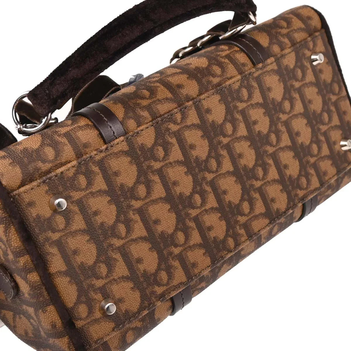 Christian Dior 2005 Brown PVC Trotter Romantic Handbag