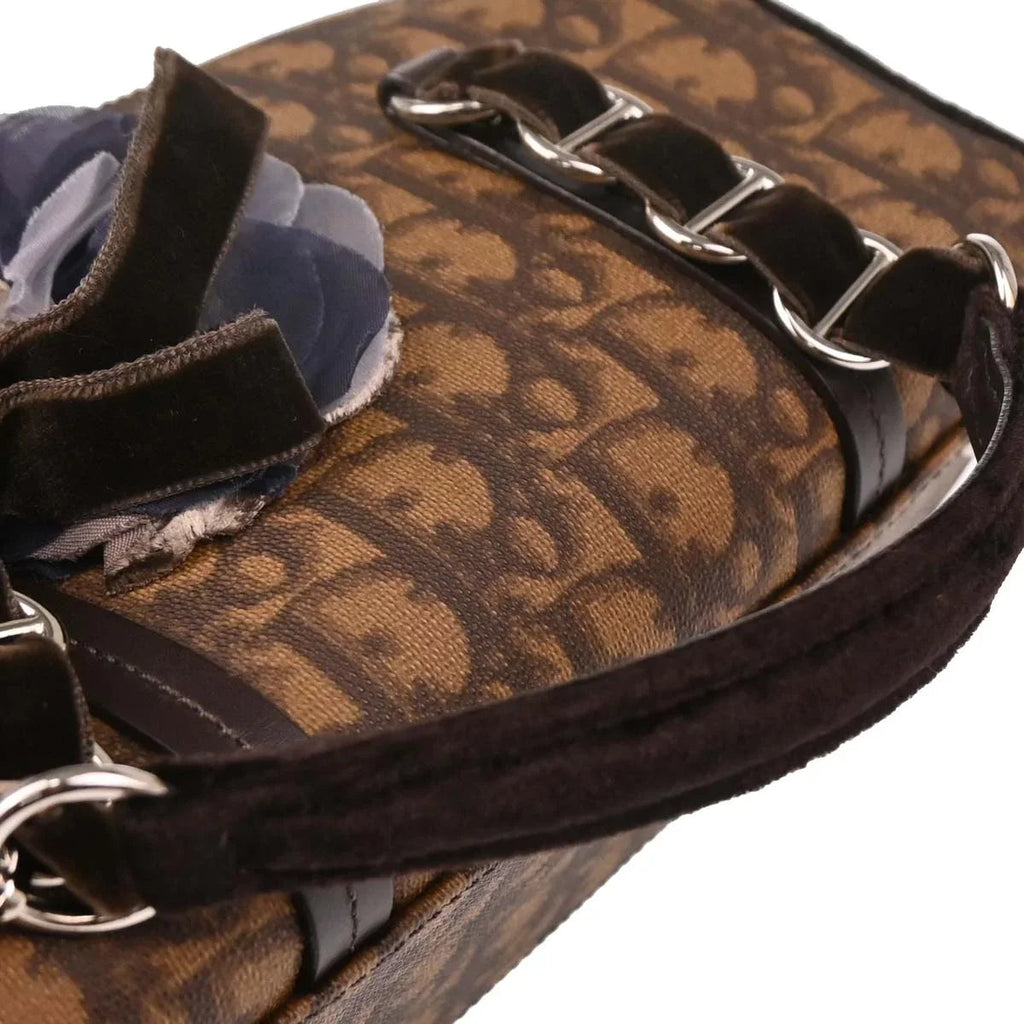 Christian Dior 2005 Brown PVC Trotter Romantic Handbag