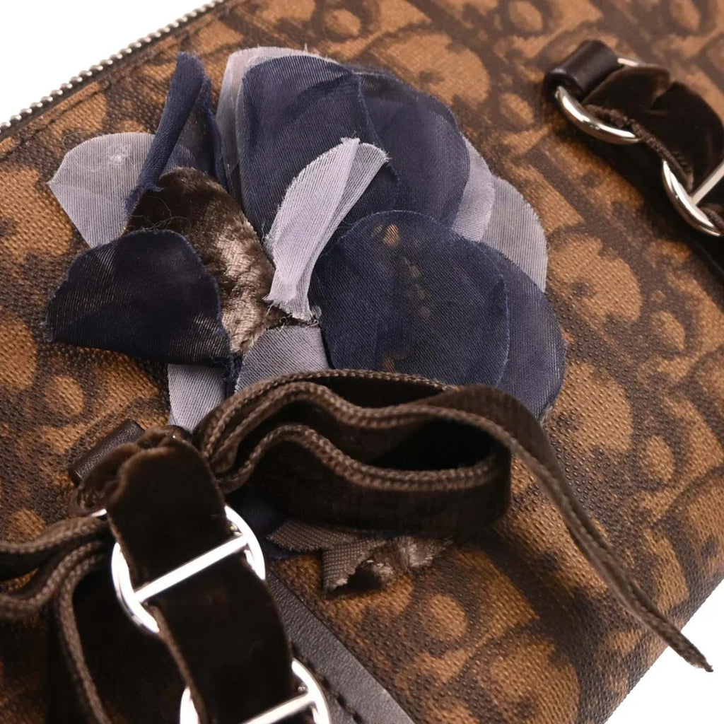 Christian Dior 2005 Brown PVC Trotter Romantic Handbag