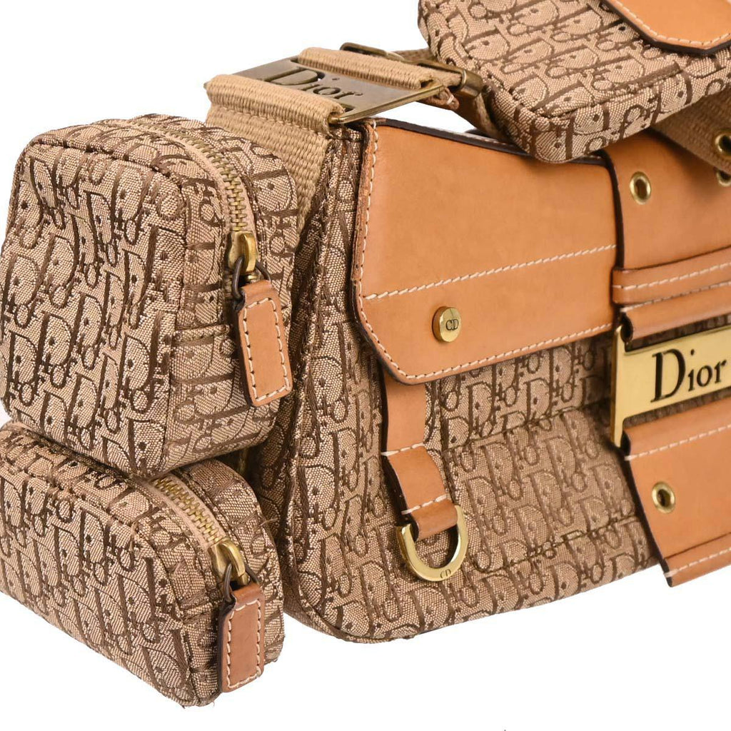 Christian Dior 2002 Brown Trotter Street Chic Columbus Shoulder Bag