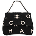 Chanel 1996-1997 Black Canvas Chain Handbag
