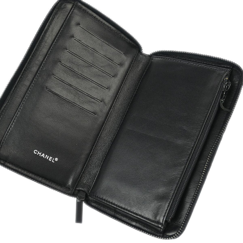 Chanel 2000-2001 New Travel Line Black Nylon Wallet Purse