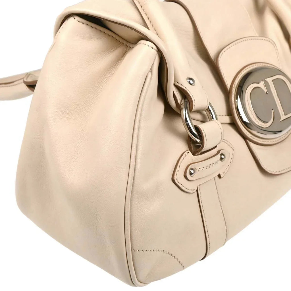 Christian Dior 2006 Ivory Leather Handbag