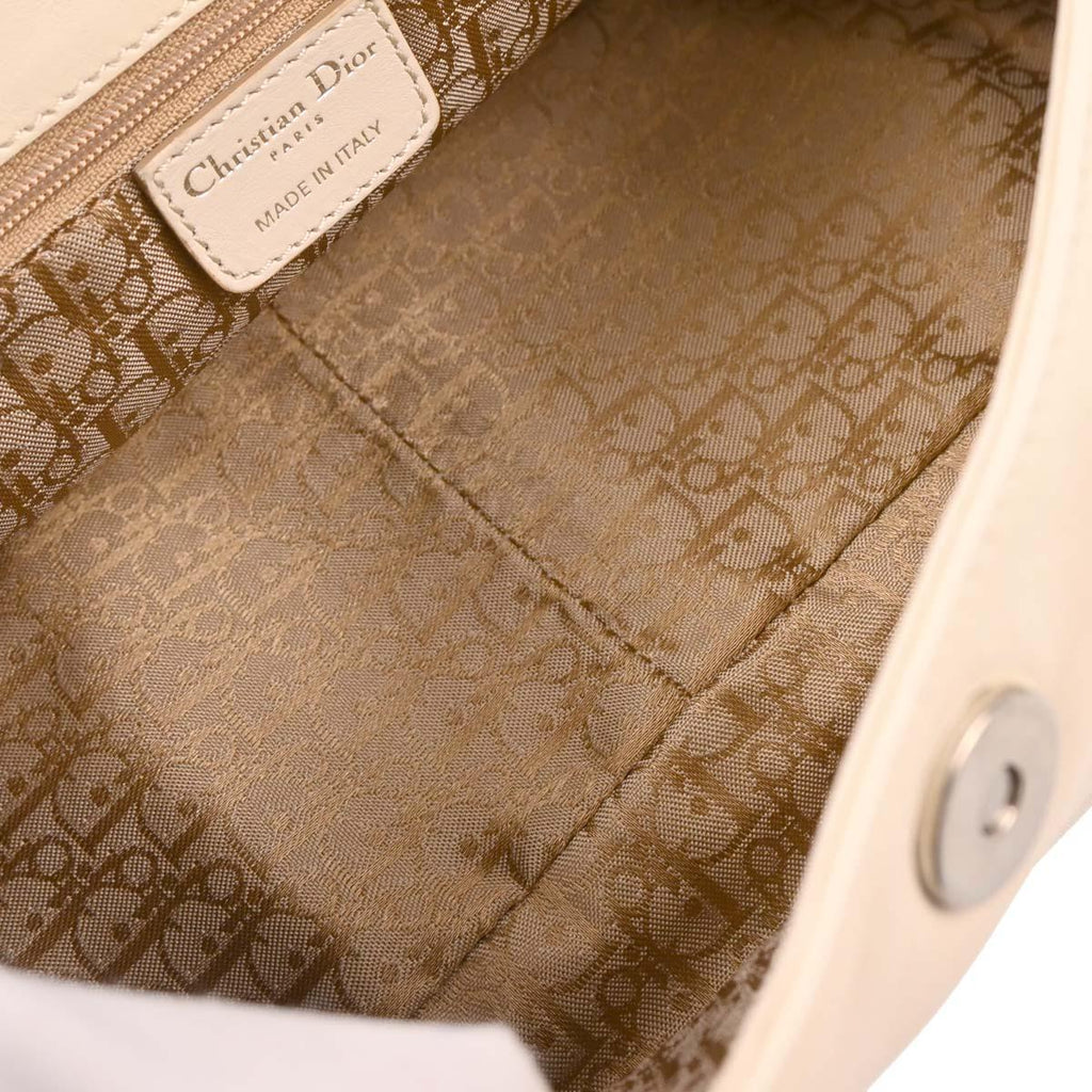 Christian Dior 2006 Ivory Leather Handbag