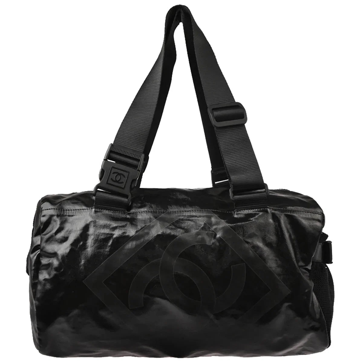Chanel 2006-2008 Black PVC Sport Line Shoulder Bag
