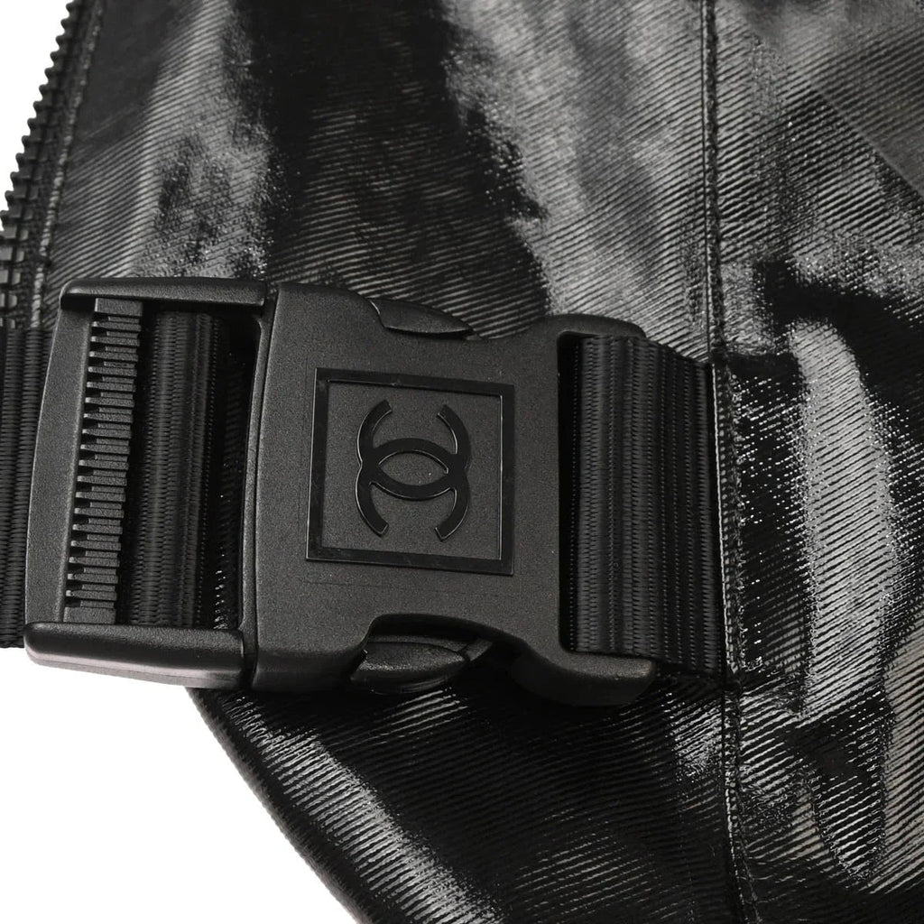 Chanel 2006-2008 Black PVC Sport Line Shoulder Bag