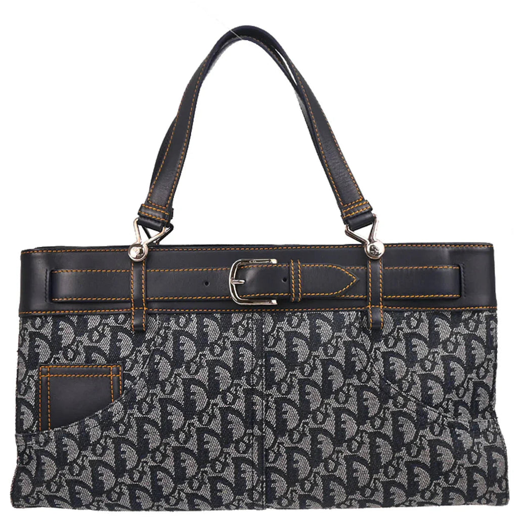 Christian Dior 2001 Navy Trotter Handbag