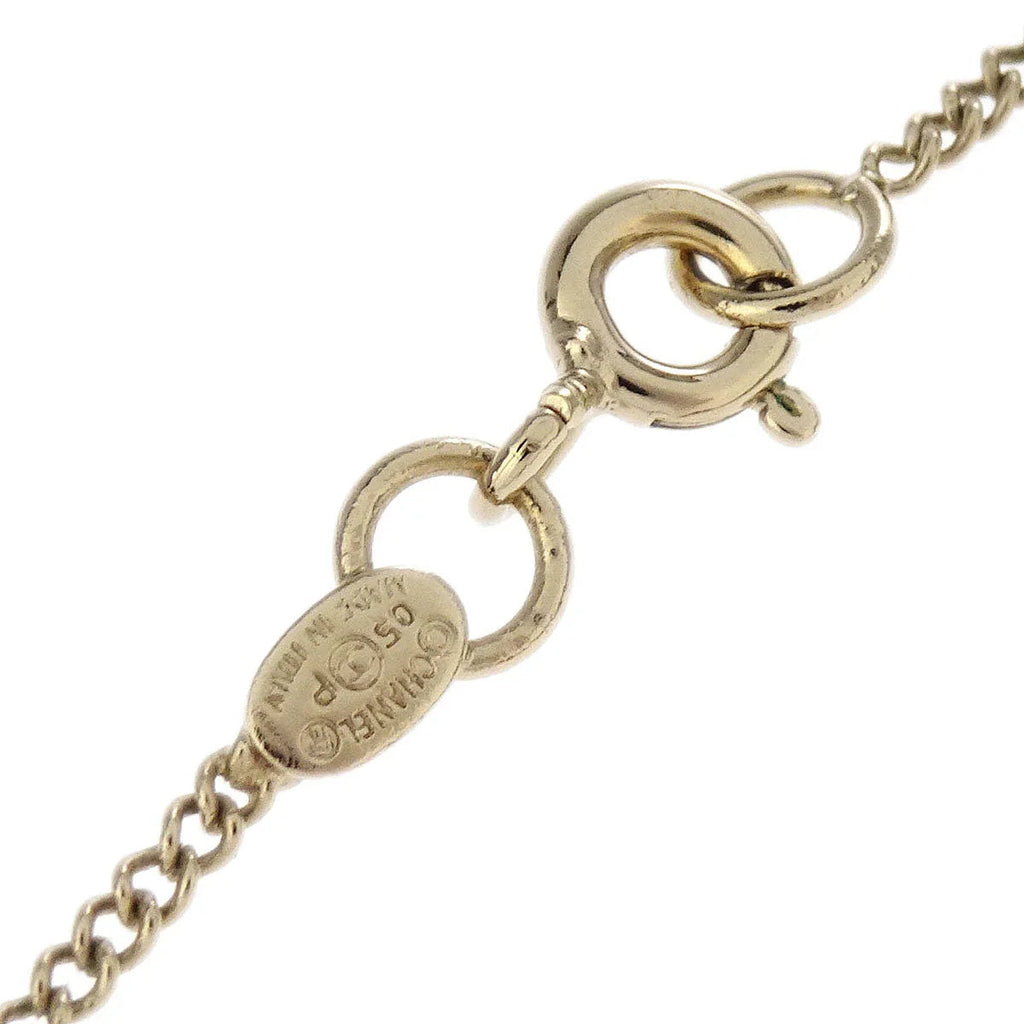 Chanel Heart Chain Pendant Necklace Gold 05P