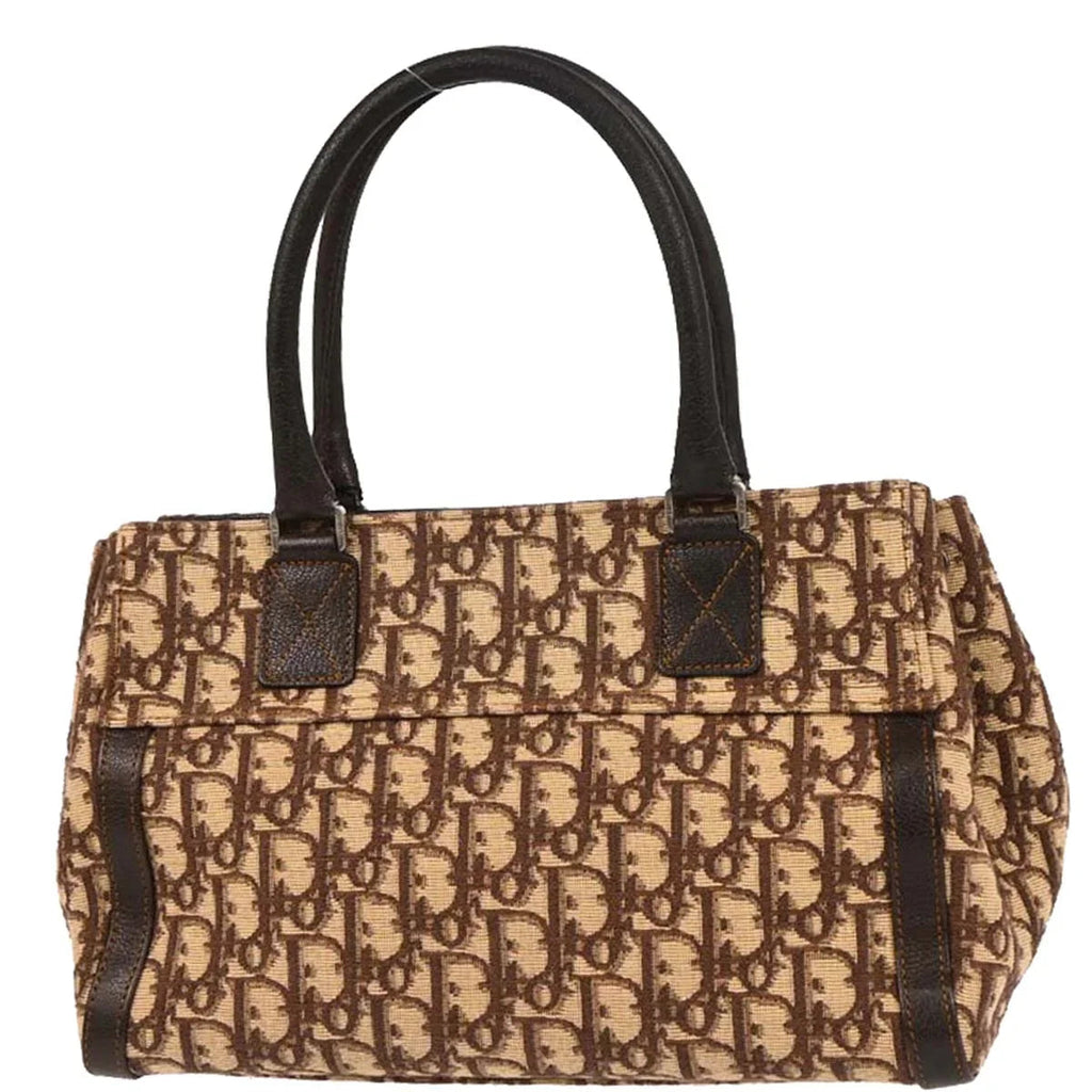 Christian Dior 2006 Brown Canvas Trotter Handbag