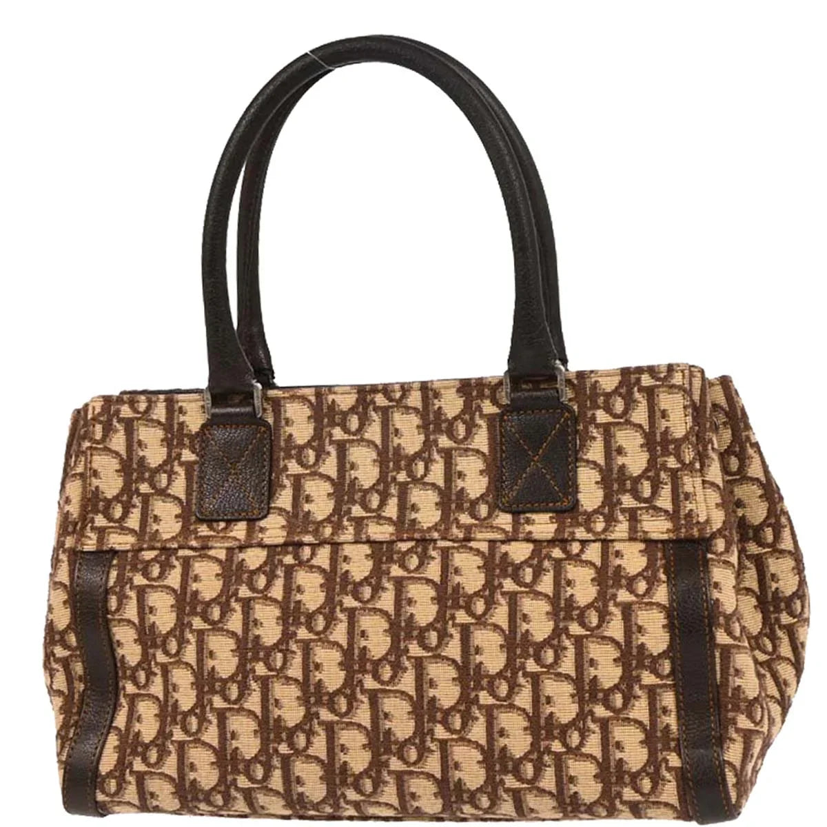 Christian Dior 2006 Brown Canvas Trotter Handbag