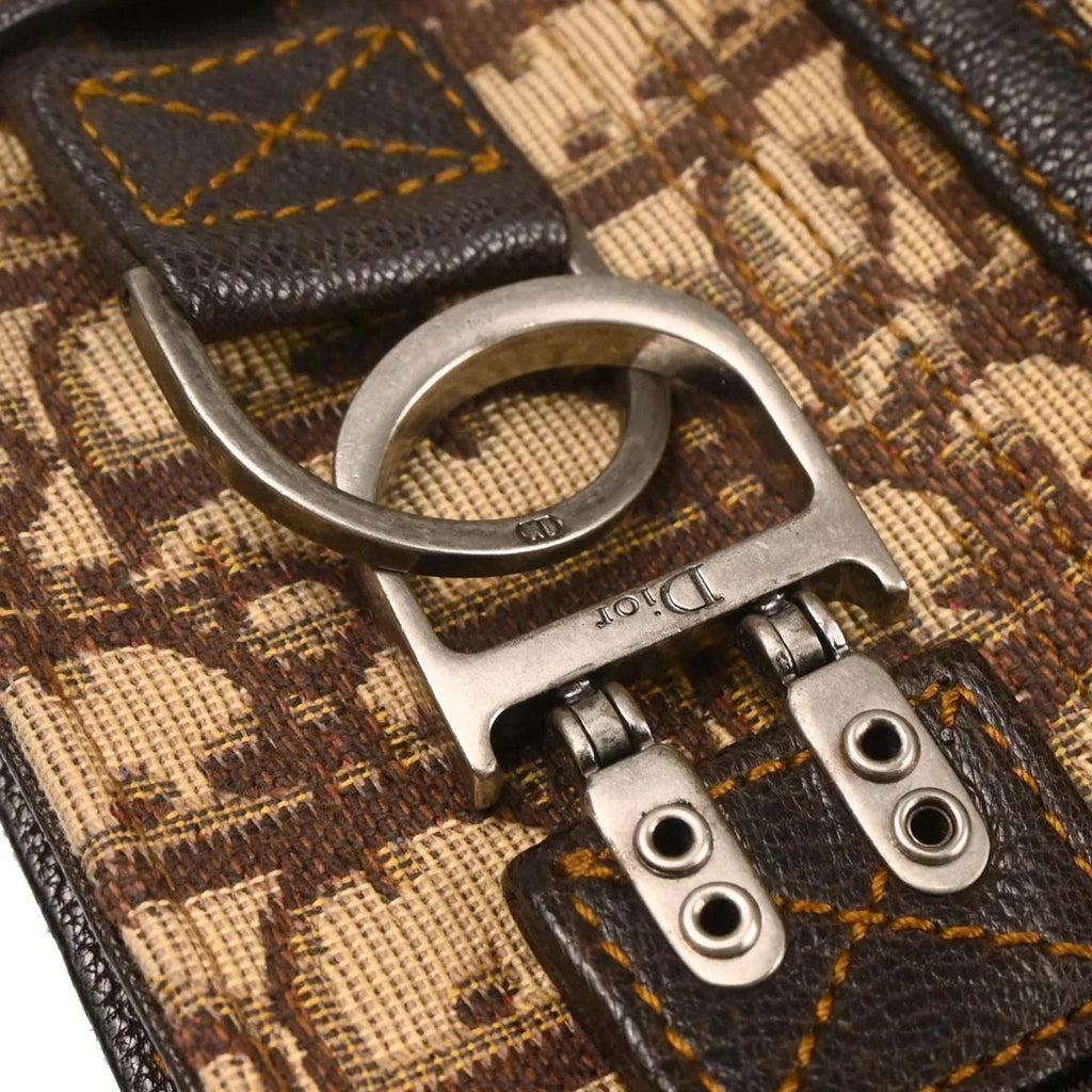 Christian Dior 2006 Brown Canvas Trotter Handbag