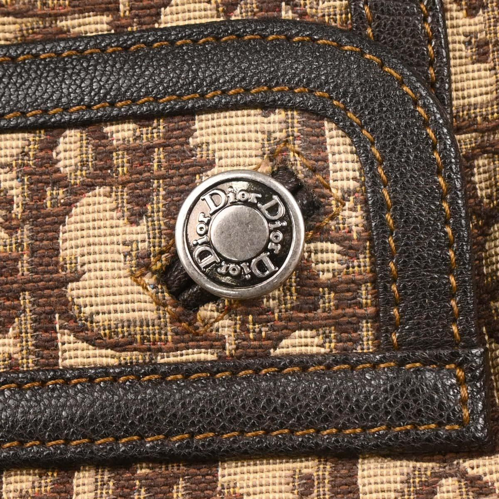 Christian Dior 2006 Brown Canvas Trotter Handbag