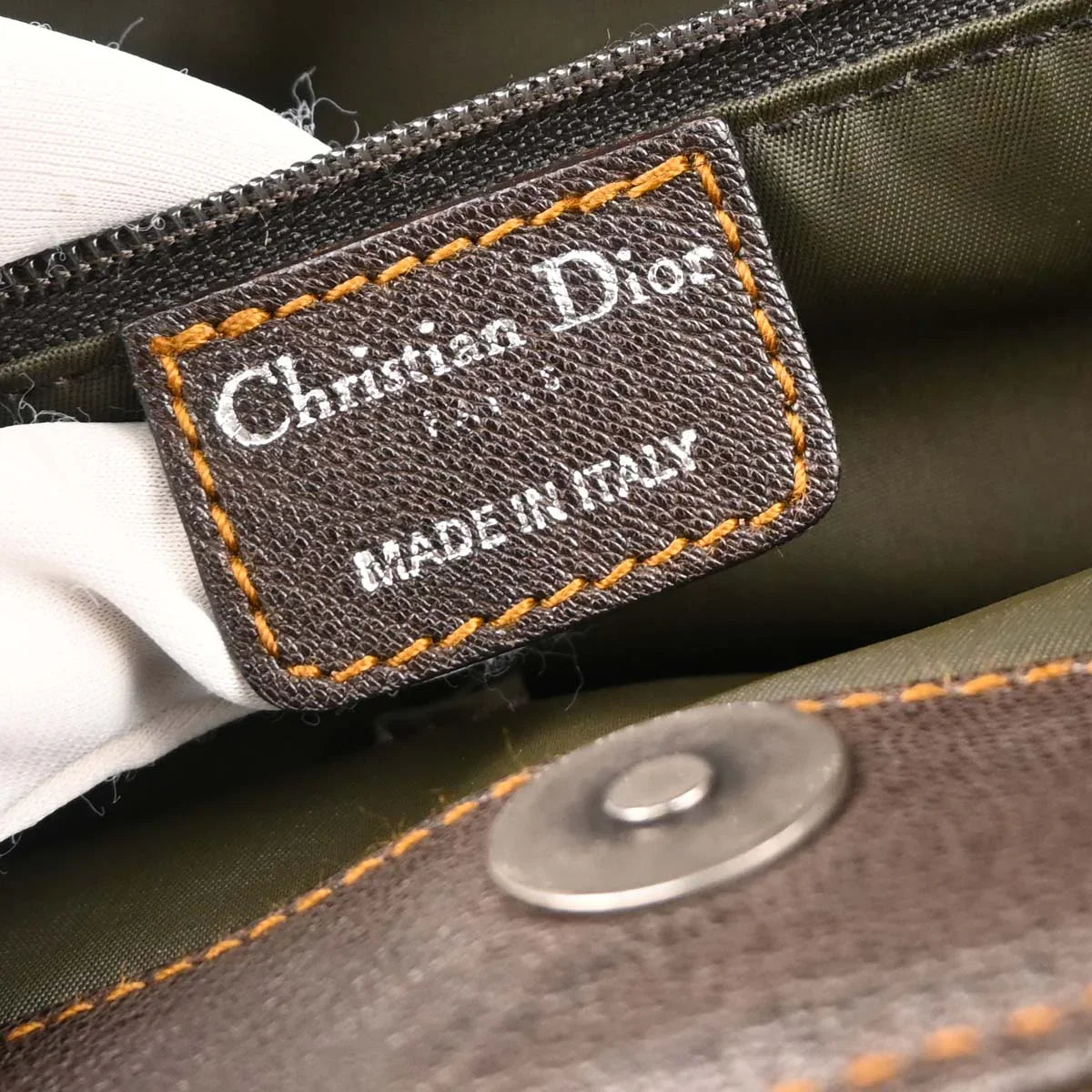 Christian Dior 2006 Brown Canvas Trotter Handbag
