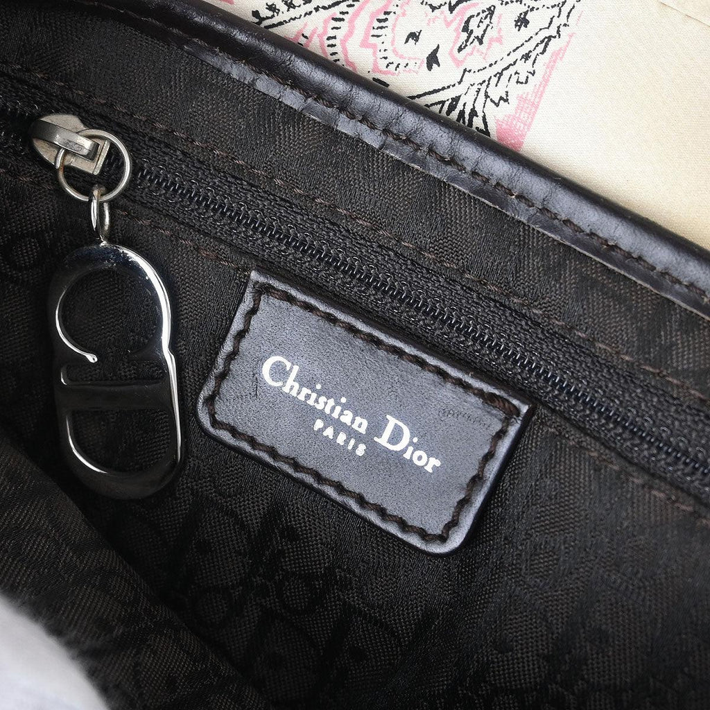 Christian Dior 2003 Multicolor Satin Saddle Handbag
