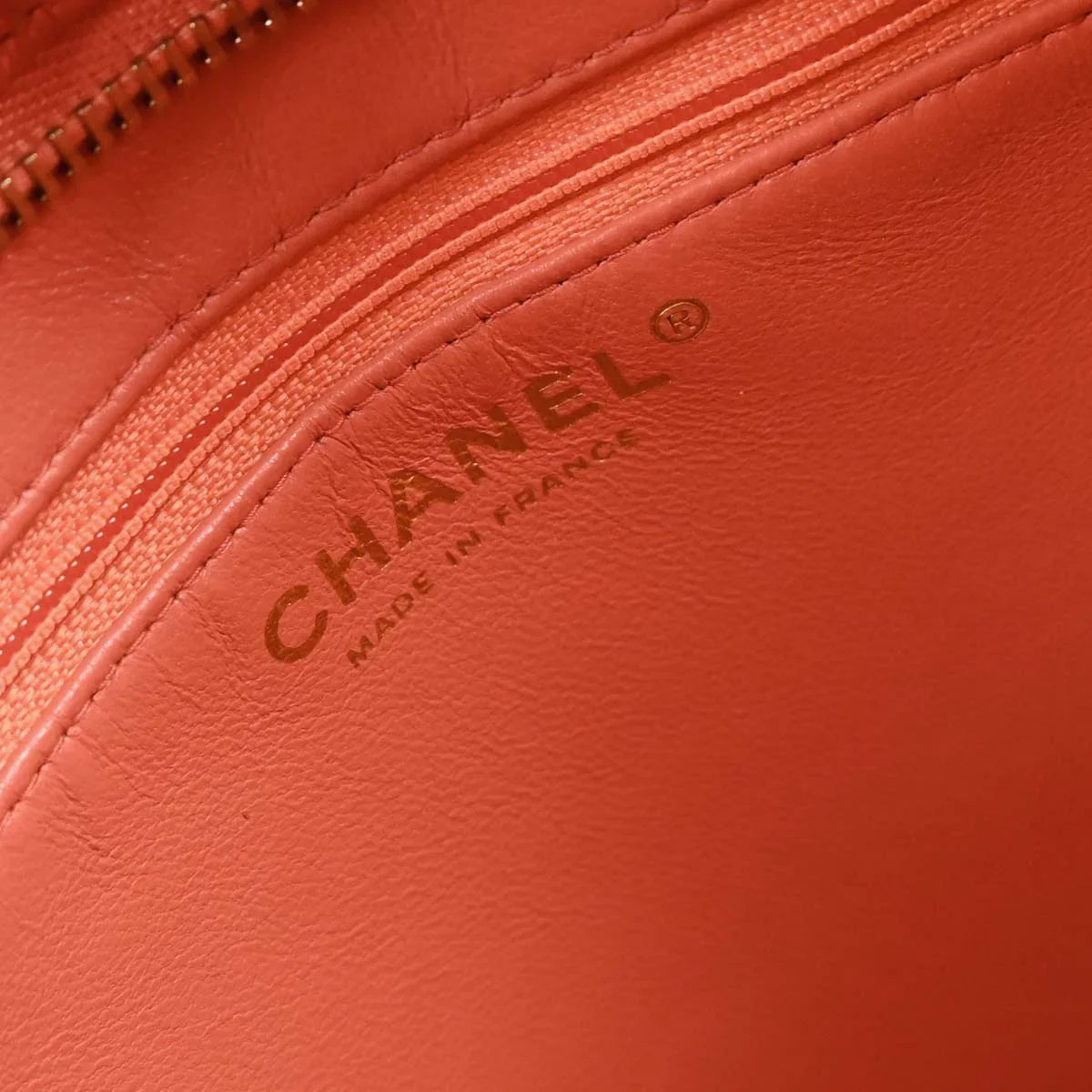 Chanel 2003-2004 Orange Caviar Medallion Tote Handbag