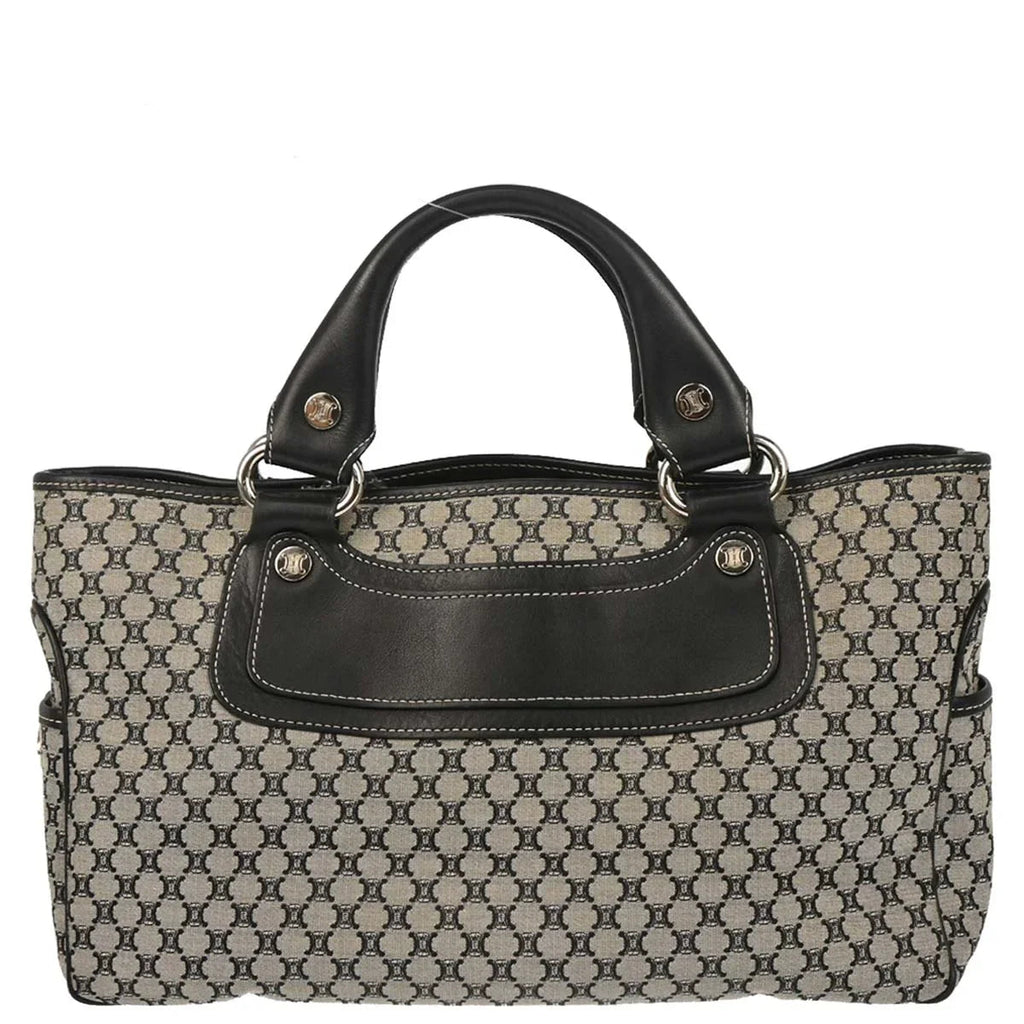 Celine Gray Canvas Macadam Boogie Tote Handbag