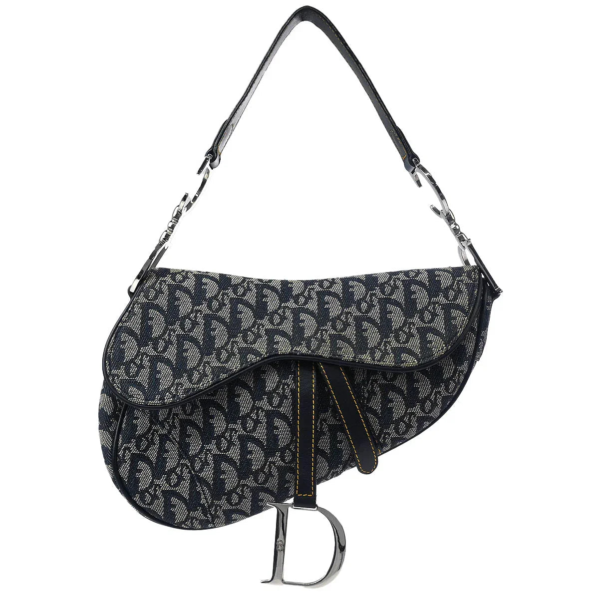 Christian Dior 2005 Navy Trotter Saddle Handbag