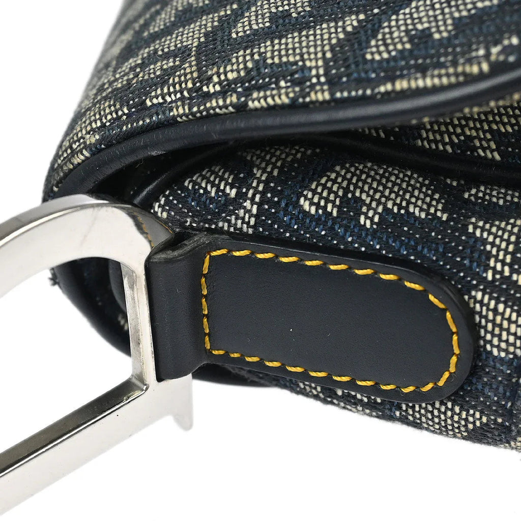 Christian Dior 2005 Navy Trotter Saddle Handbag