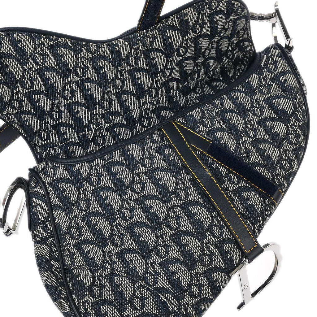 Christian Dior 2005 Navy Trotter Saddle Handbag