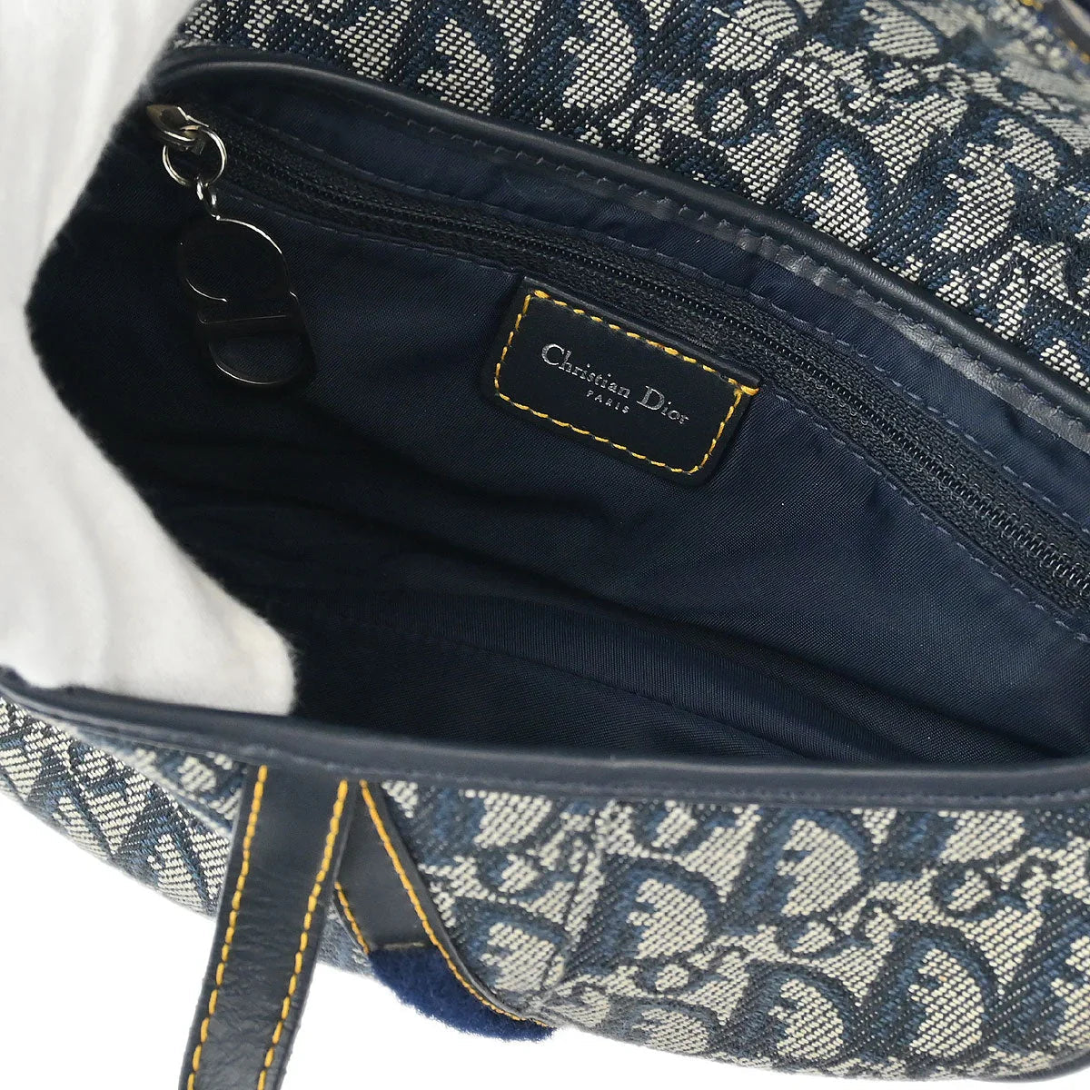 Christian Dior 2005 Navy Trotter Saddle Handbag