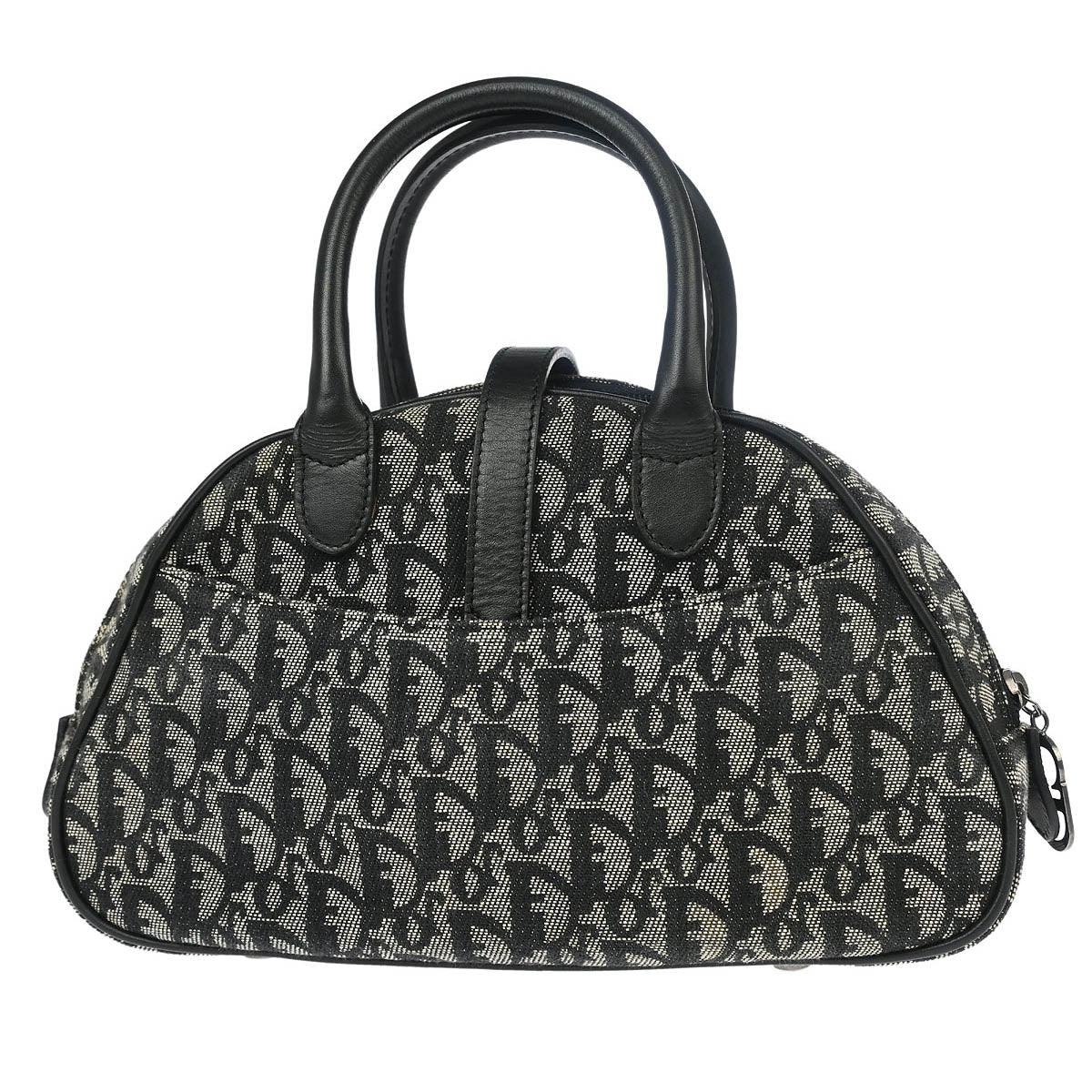 Christian Dior 2002 Black Double Saddle Trotter Handbag