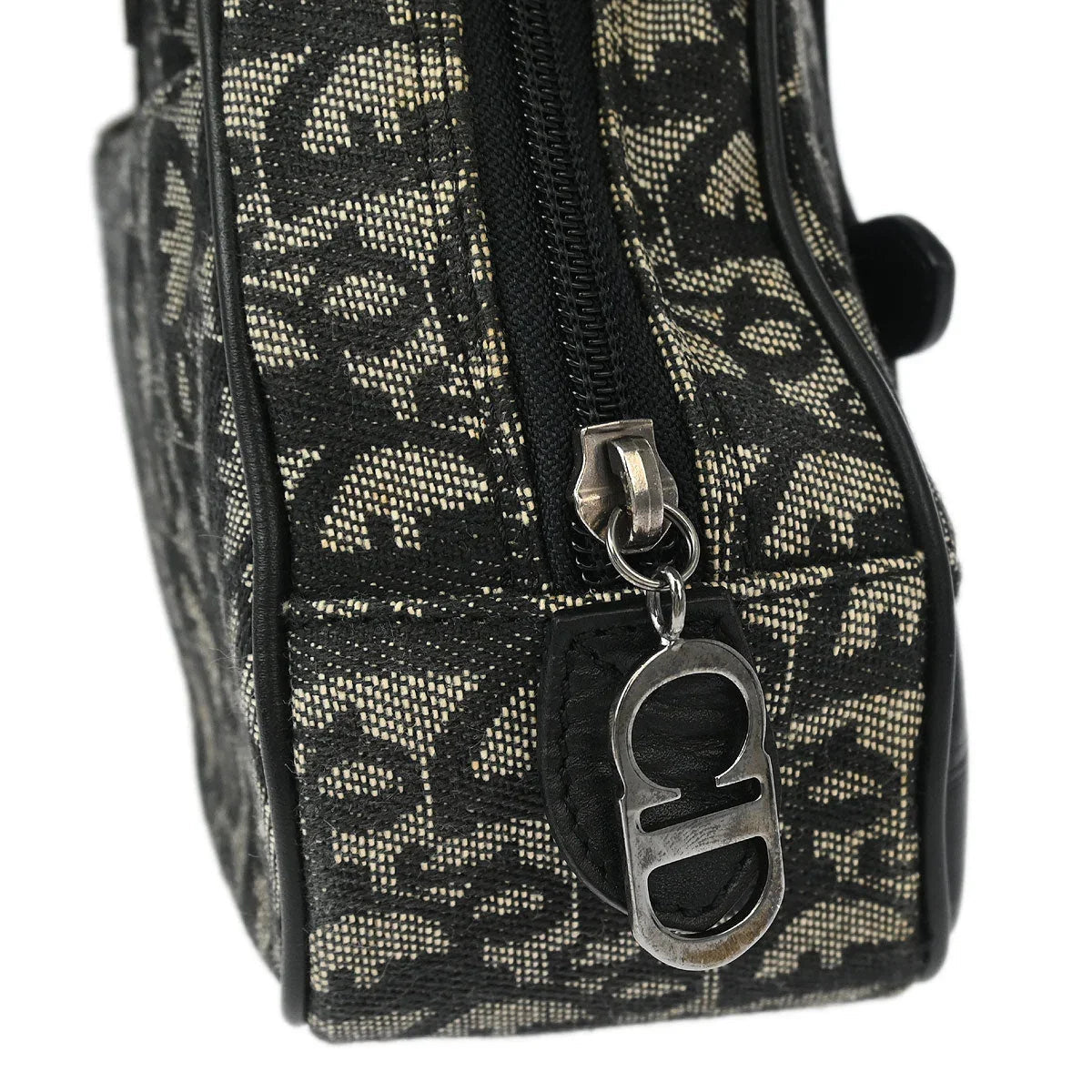 Christian Dior 2002 Black Double Saddle Trotter Handbag