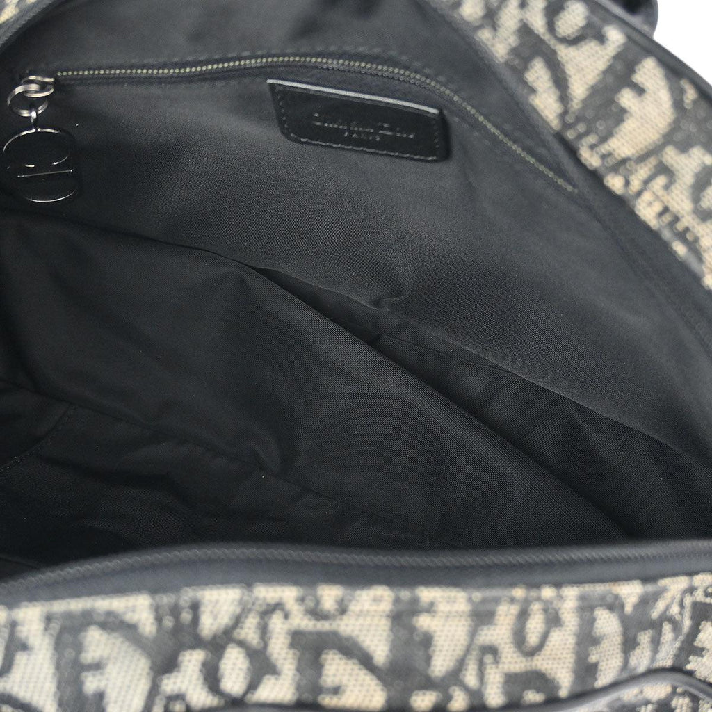Christian Dior 2002 Black Double Saddle Trotter Handbag