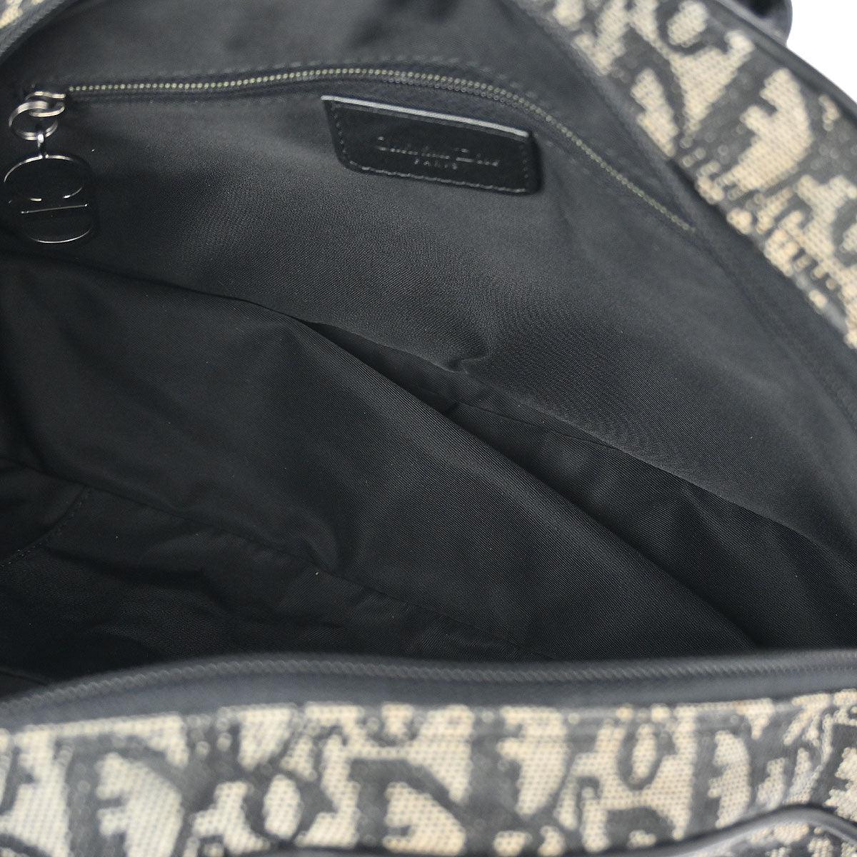 Christian Dior 2002 Black Double Saddle Trotter Handbag
