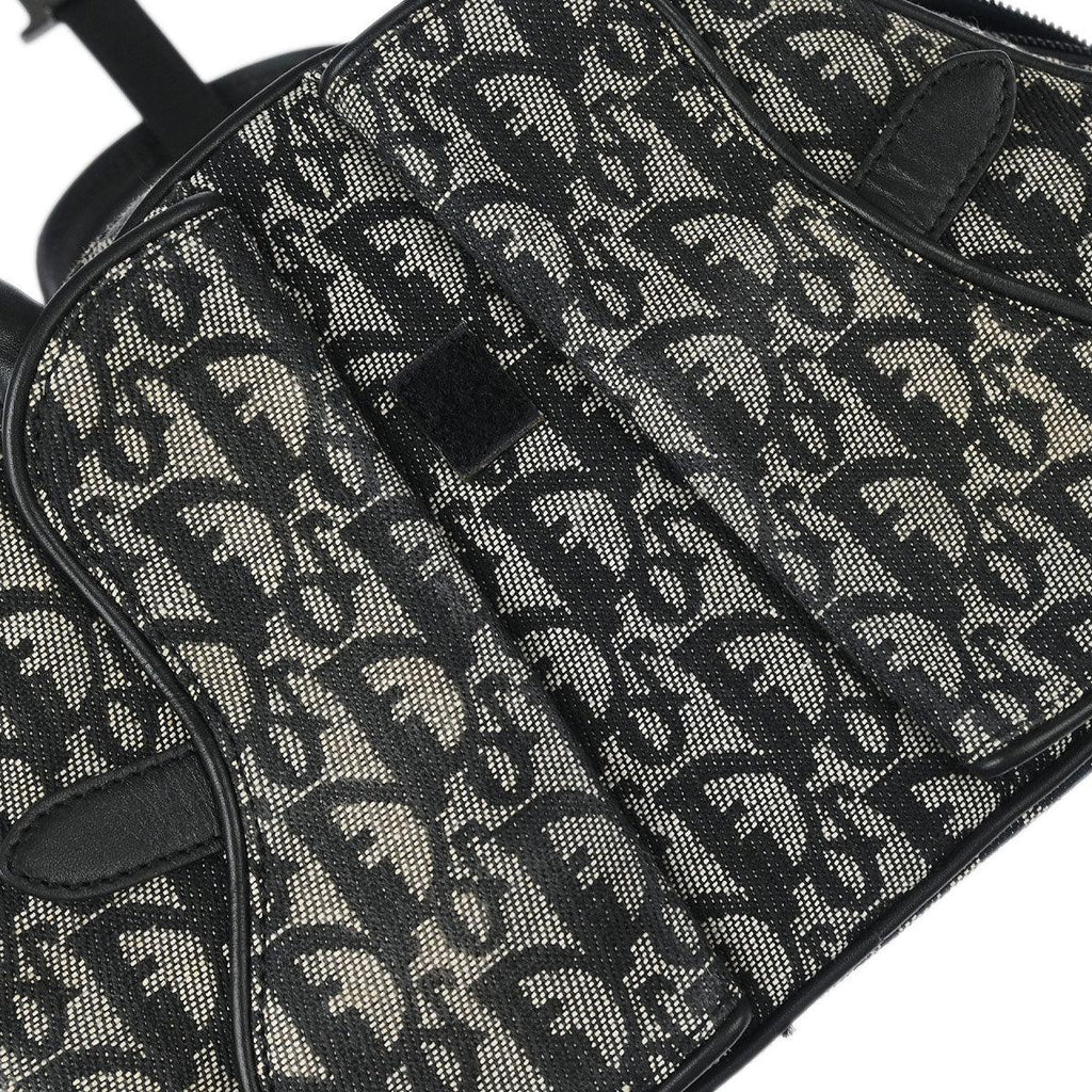 Christian Dior 2002 Black Double Saddle Trotter Handbag
