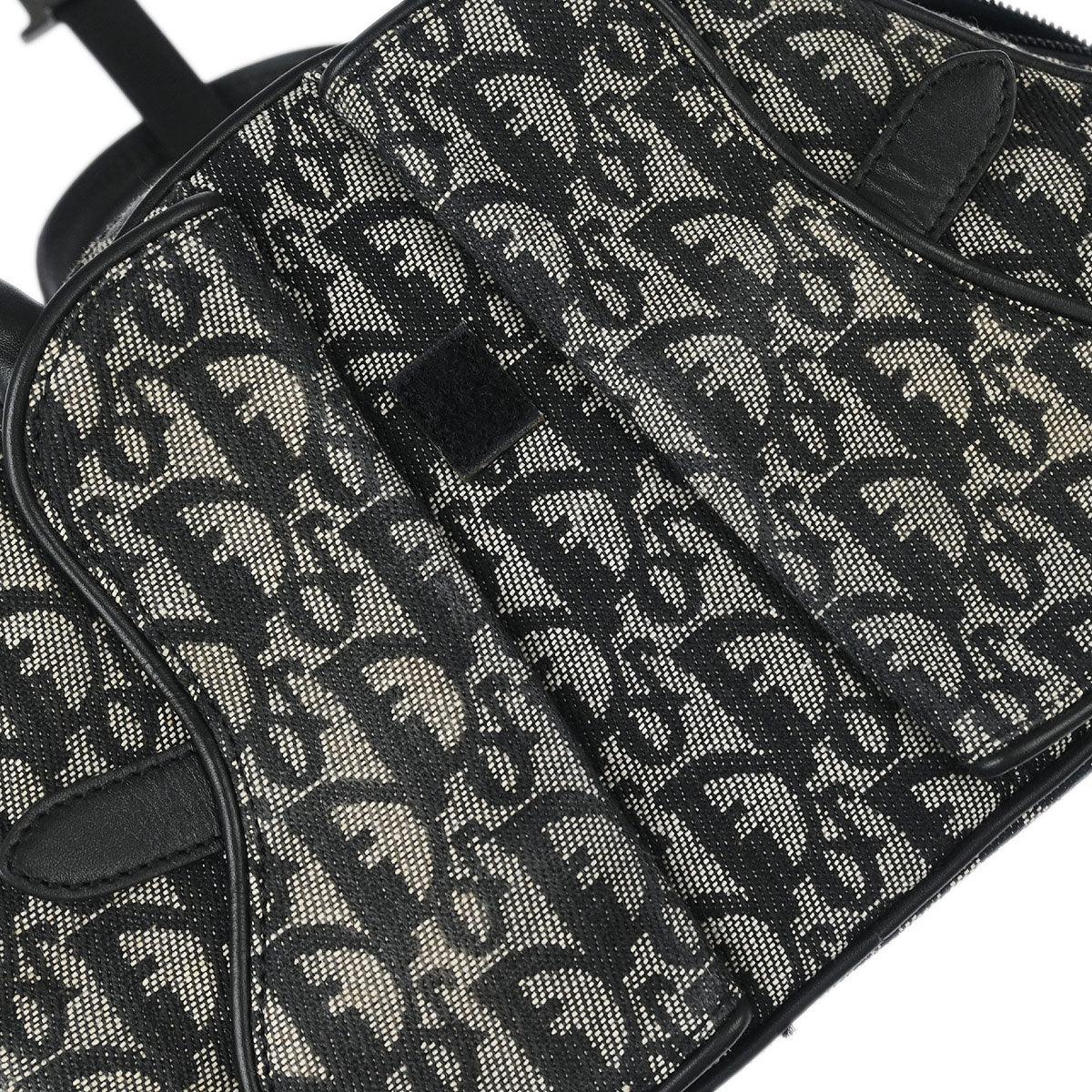 Christian Dior 2002 Black Double Saddle Trotter Handbag