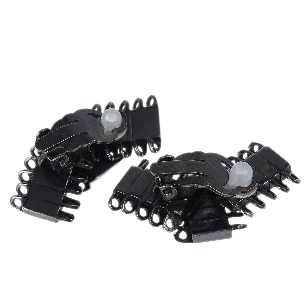 Chanel Earrings Clip-On Silver 98P