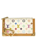 Louis Vuitton 2003 White Multicolor Pochette Cles Coin Purse M92655