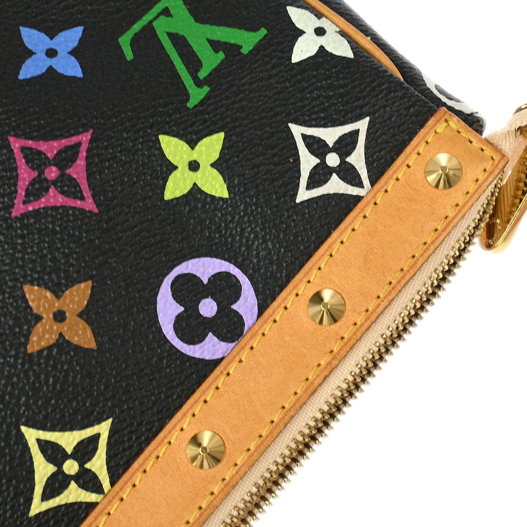Louis Vuitton 2003 Black Multicolor Pochette Accessoires M92648