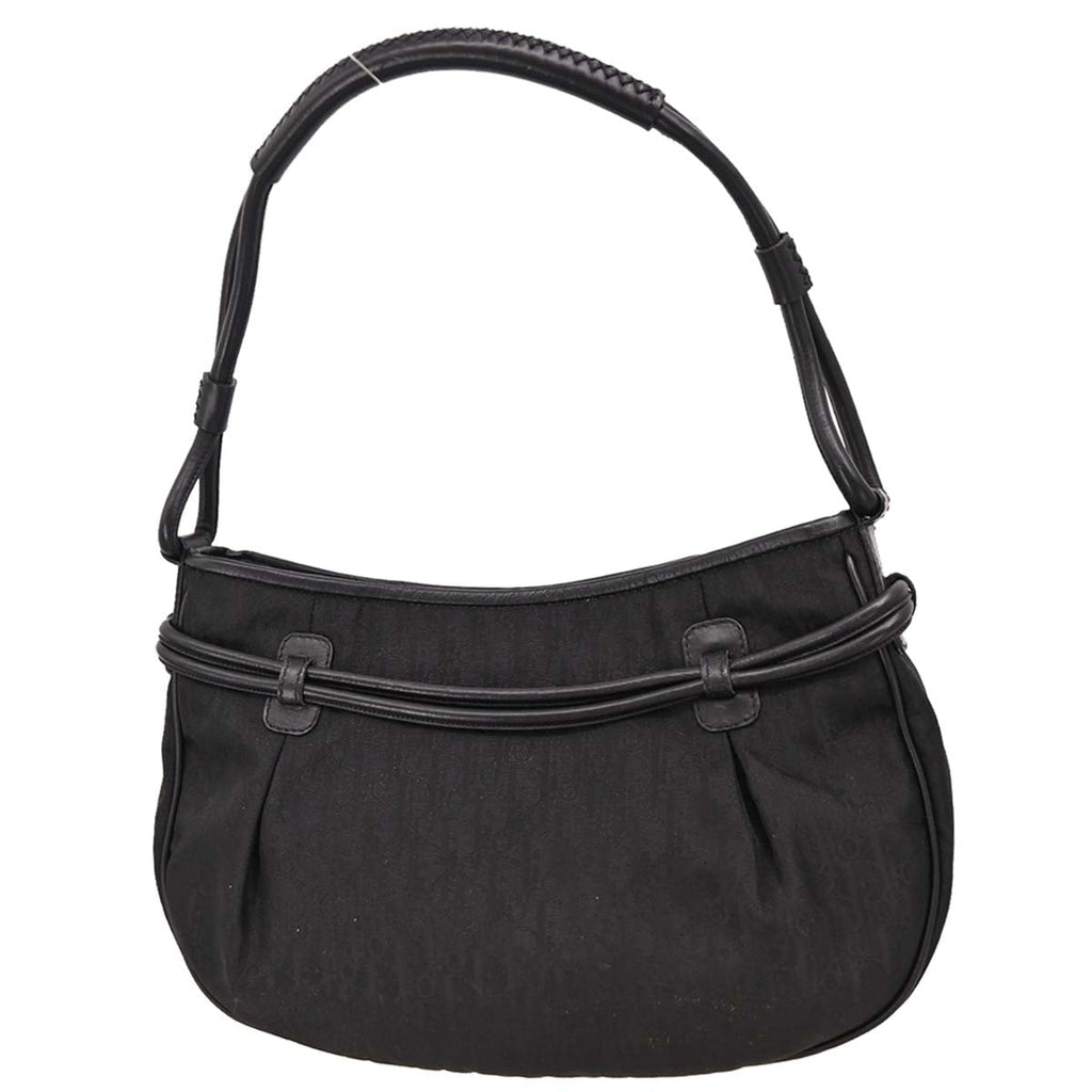 Christian Dior 2007 Black Canvas Trotter Handbag