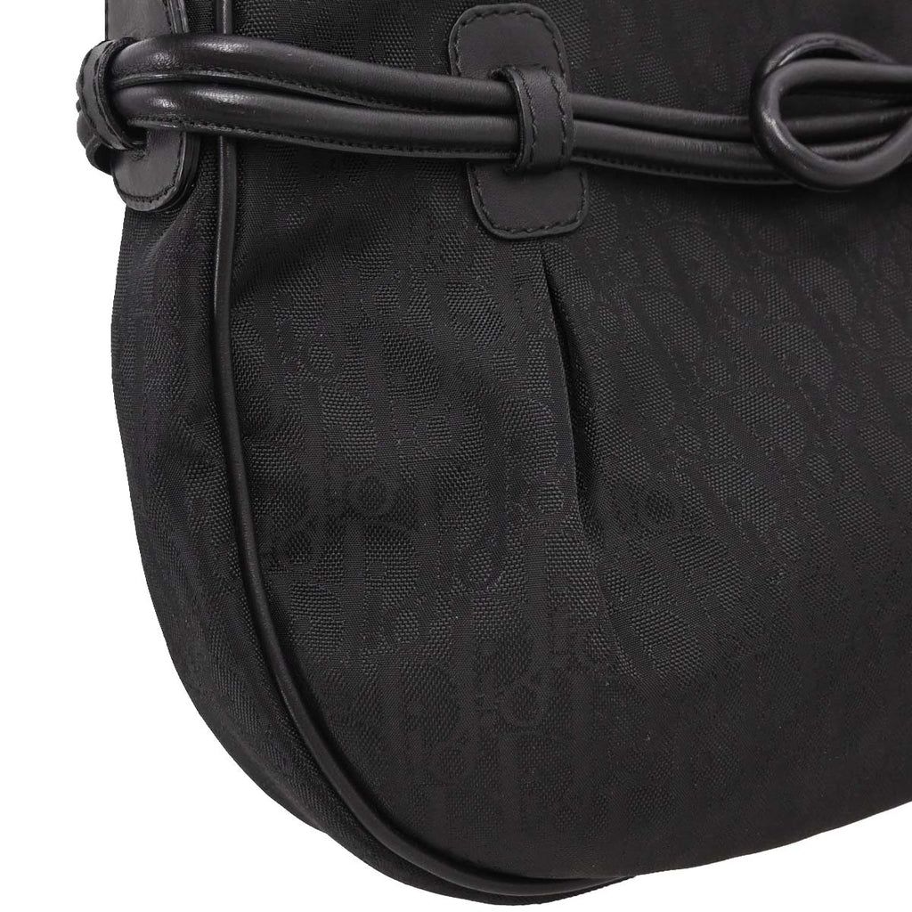 Christian Dior 2007 Black Canvas Trotter Handbag