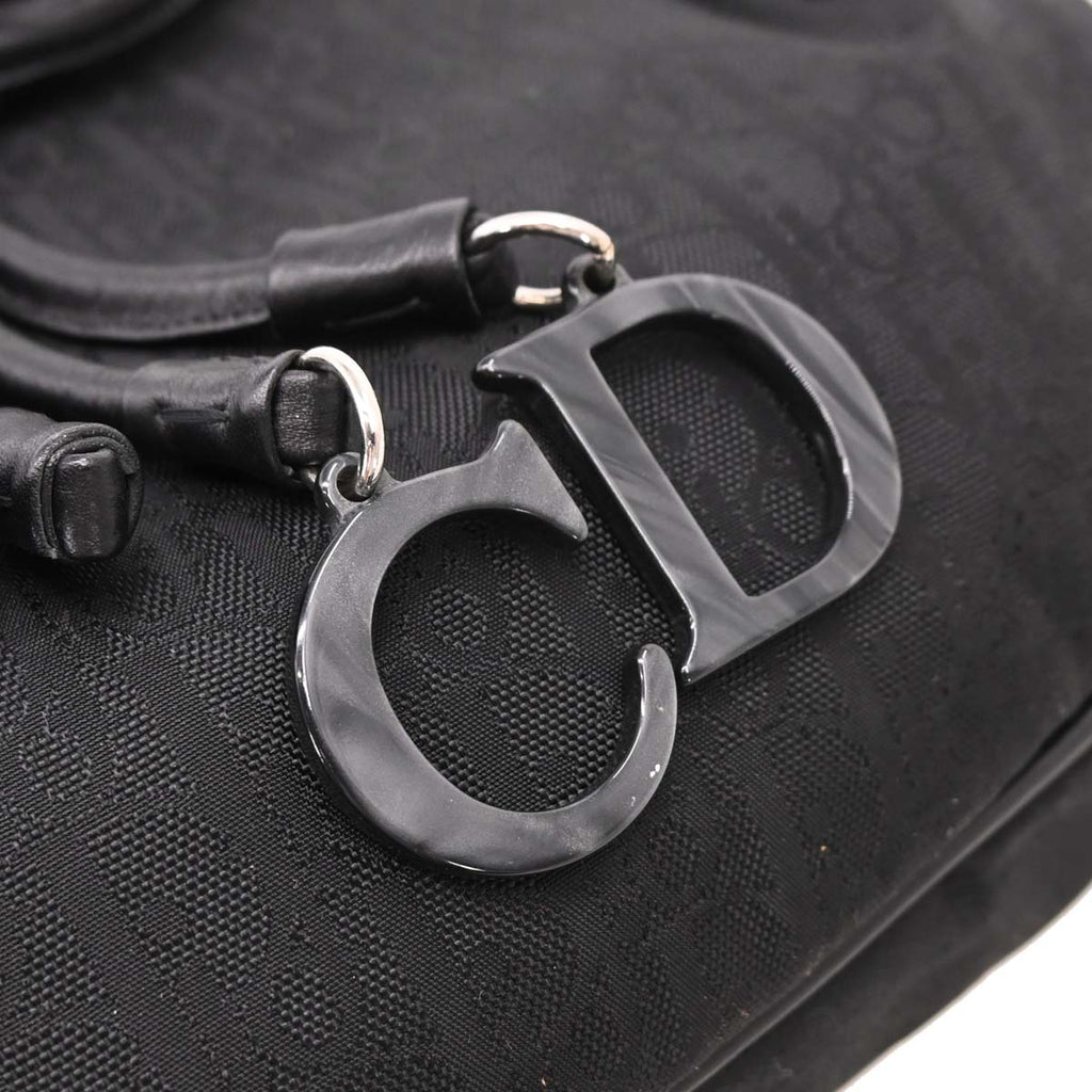 Christian Dior 2007 Black Canvas Trotter Handbag