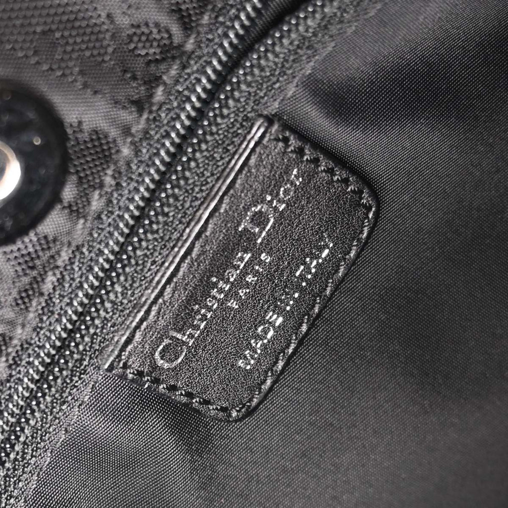 Christian Dior 2007 Black Canvas Trotter Handbag