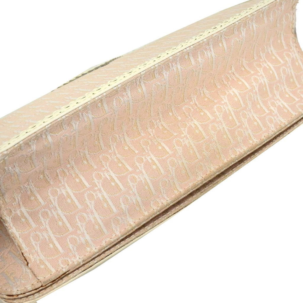Christian Dior 2004 Pink Canvas Trotter Handbag