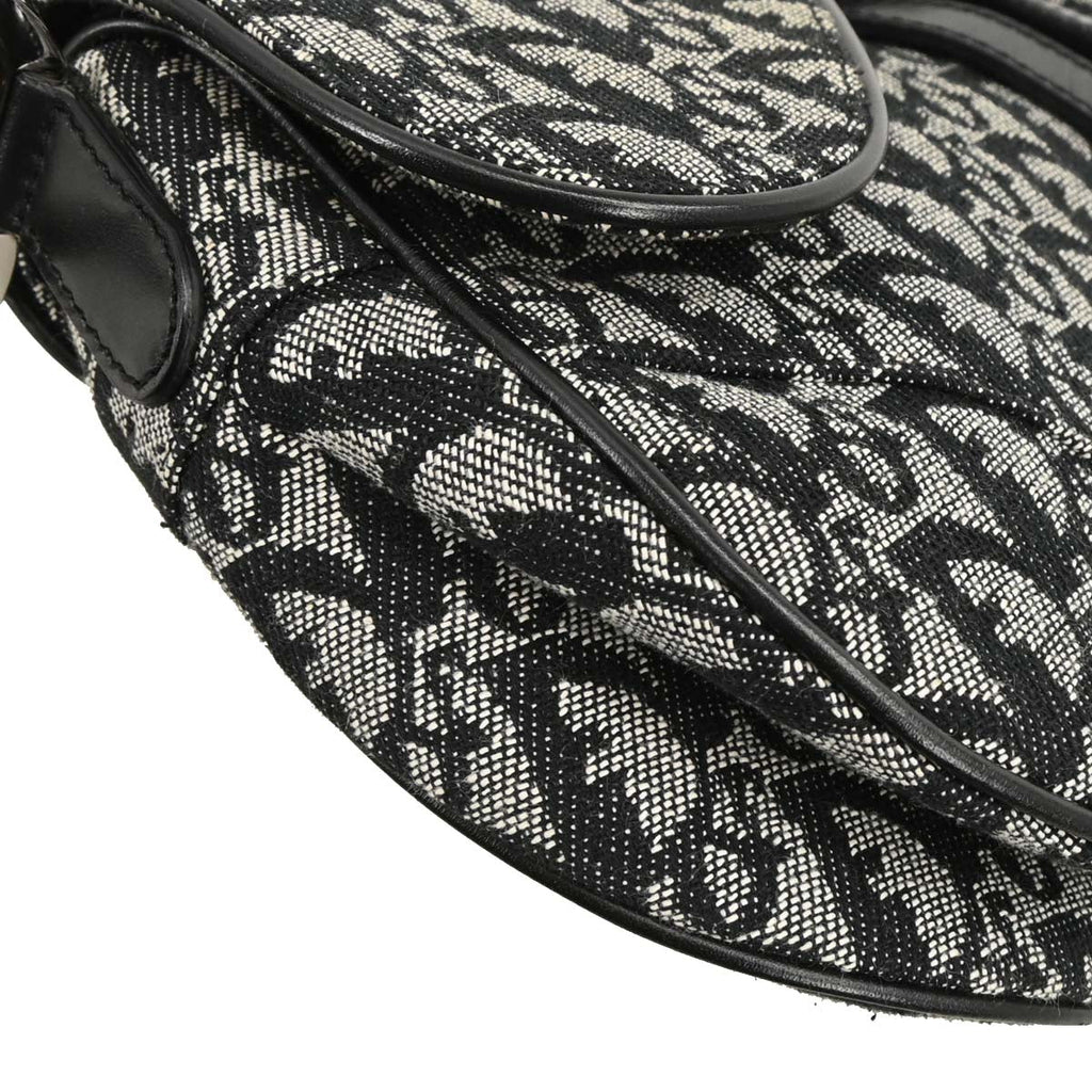 Christian Dior 2002 Black Trotter Saddle Handbag