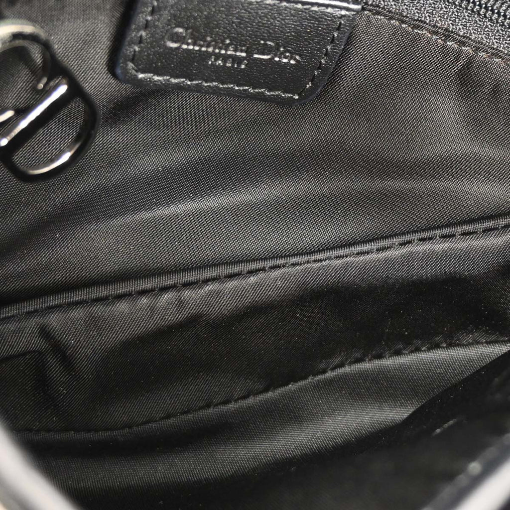 Christian Dior 2002 Black Trotter Saddle Handbag