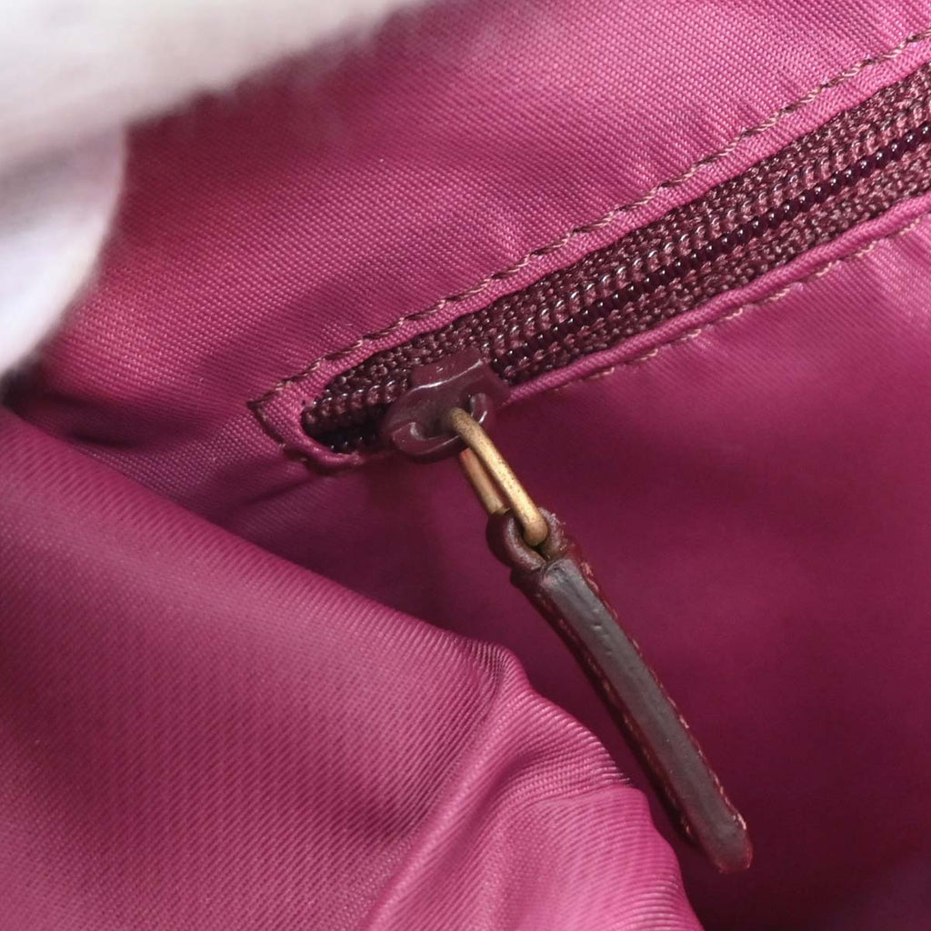 Christian Dior 2002 Bordeaux Canvas Trotter Handbag