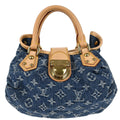 Louis Vuitton 2005 Blue Monogram Denim Pleaty Handbag M95020