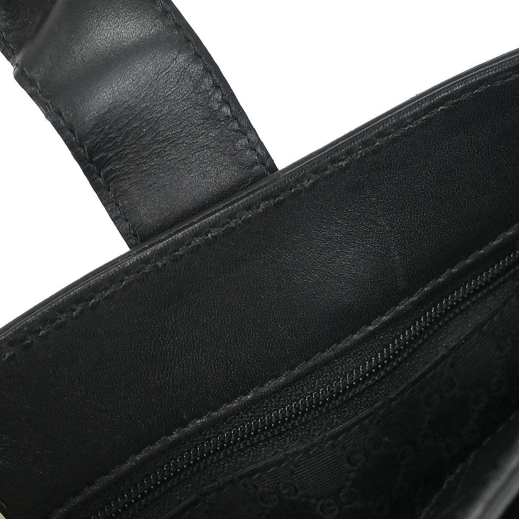 Gucci Black Leather Tote Handbag