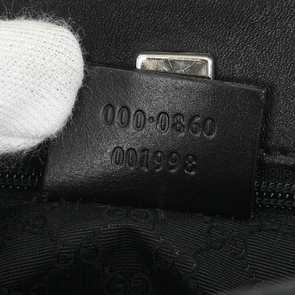 Gucci Black Leather Tote Handbag
