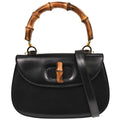 Gucci Black Bamboo 2way Shoulder Handbag