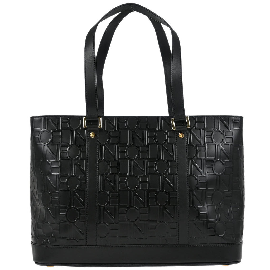 Celine Black Leather Tote Handbag
