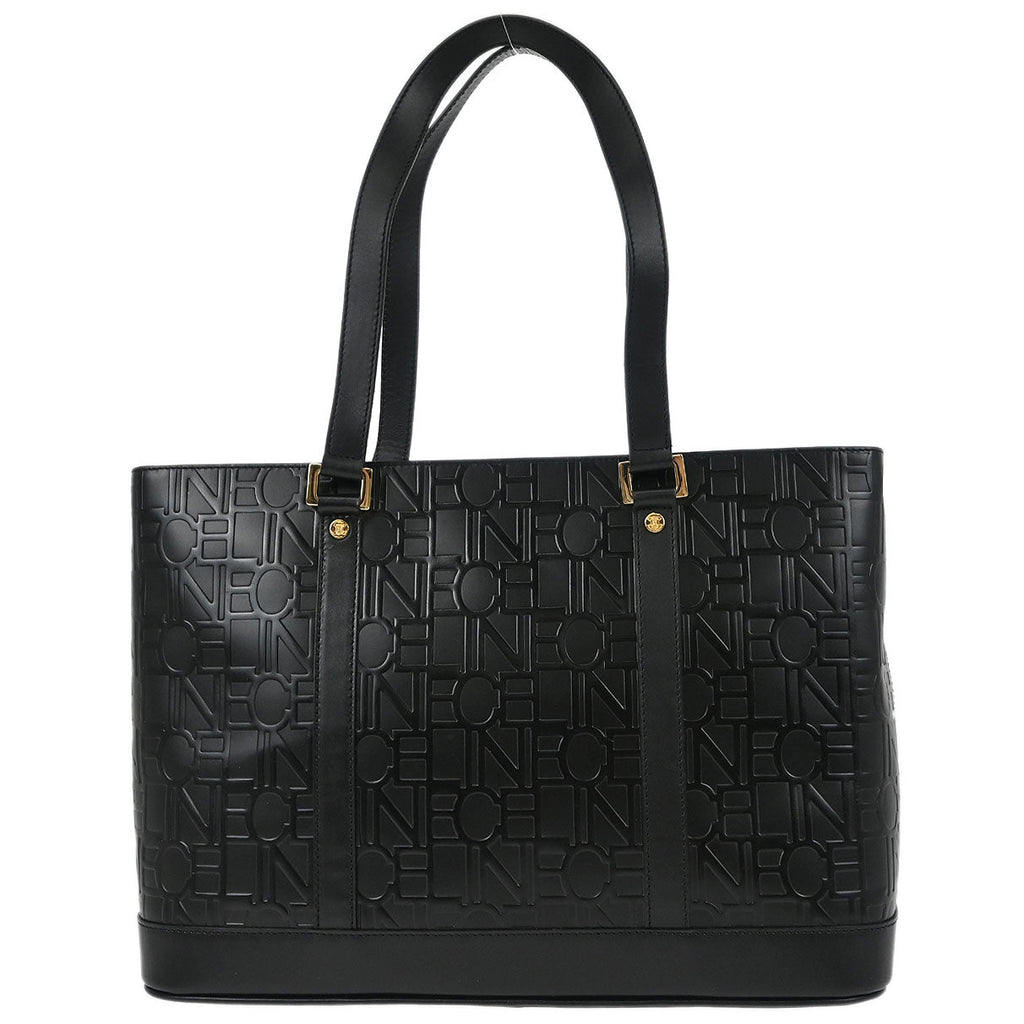 Celine Black Leather Tote Handbag